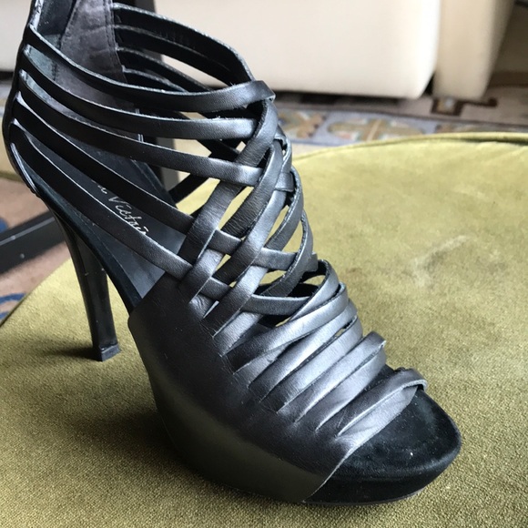 Pour la Victoire, strappy bootie heels, black, 7 - Picture 2 of 8